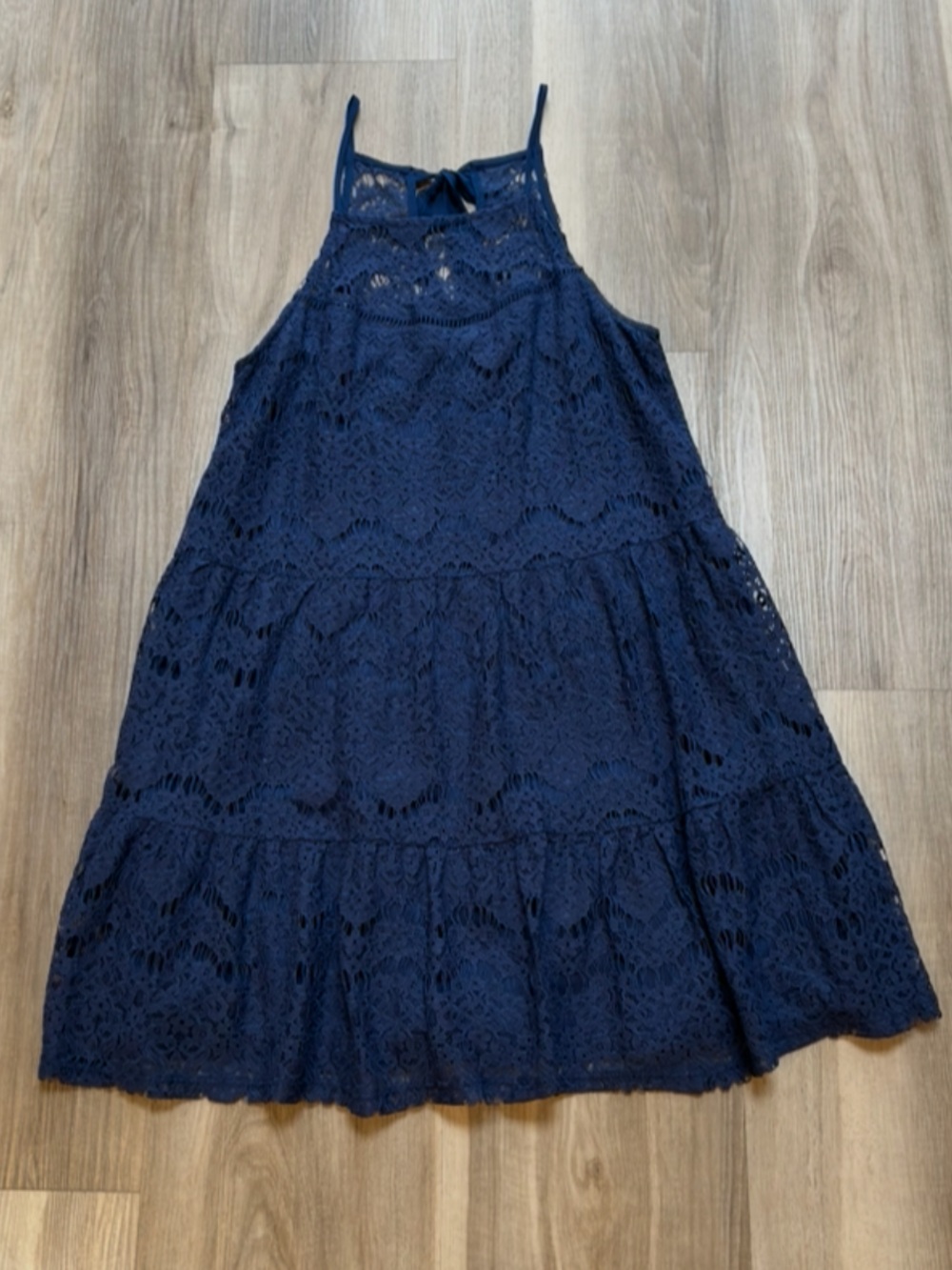Speechless Navy Blue Lace Sundress
